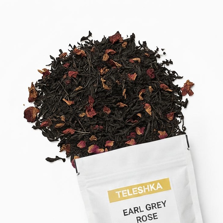 Черный чай Earl Grey Rose Teleshka, 50г