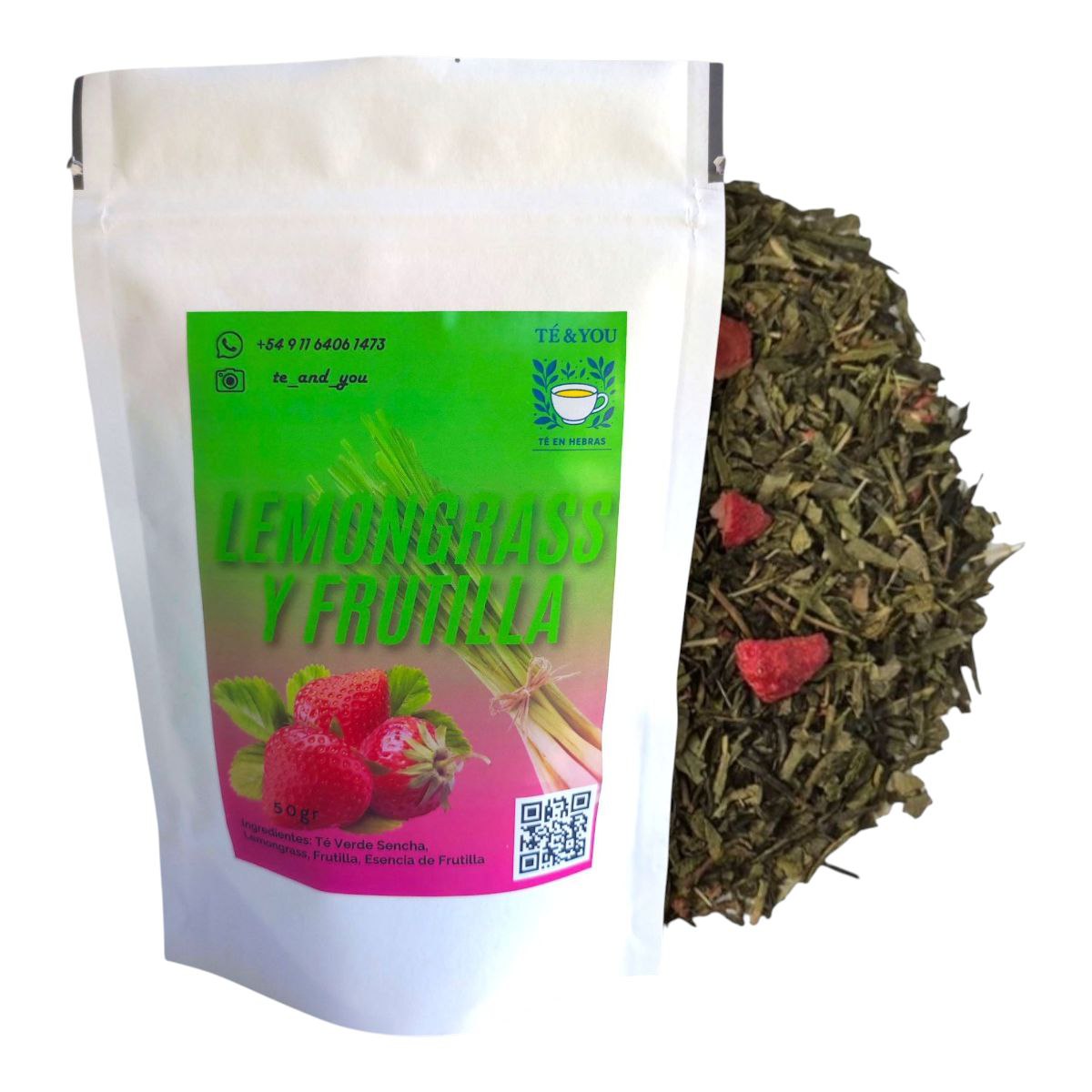 Зеленый чай LEMONGRASS & FRUTILLA, 50gr "TÉ & YOU"