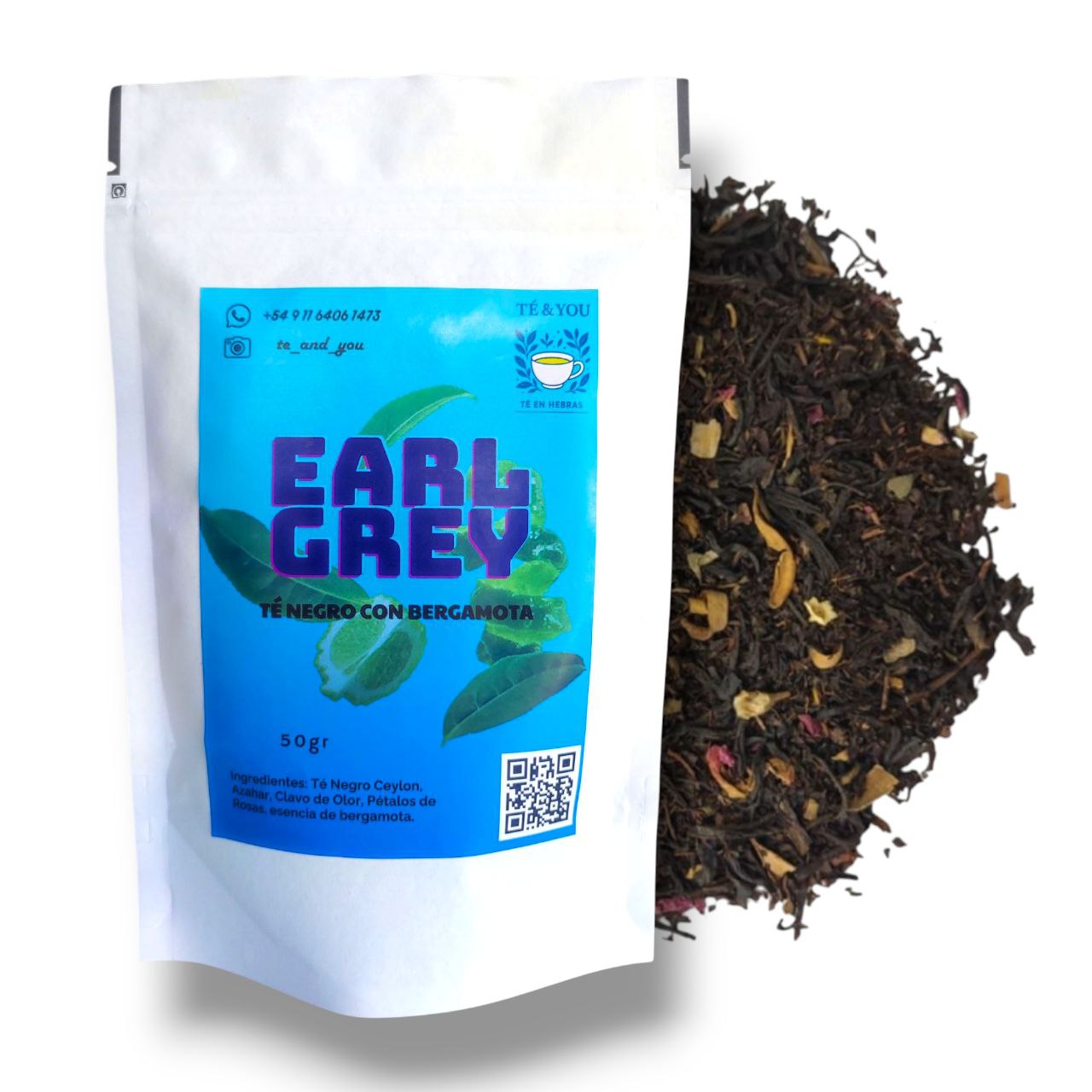 Черный чай EARL GREY, 50gr "TÉ & YOU"