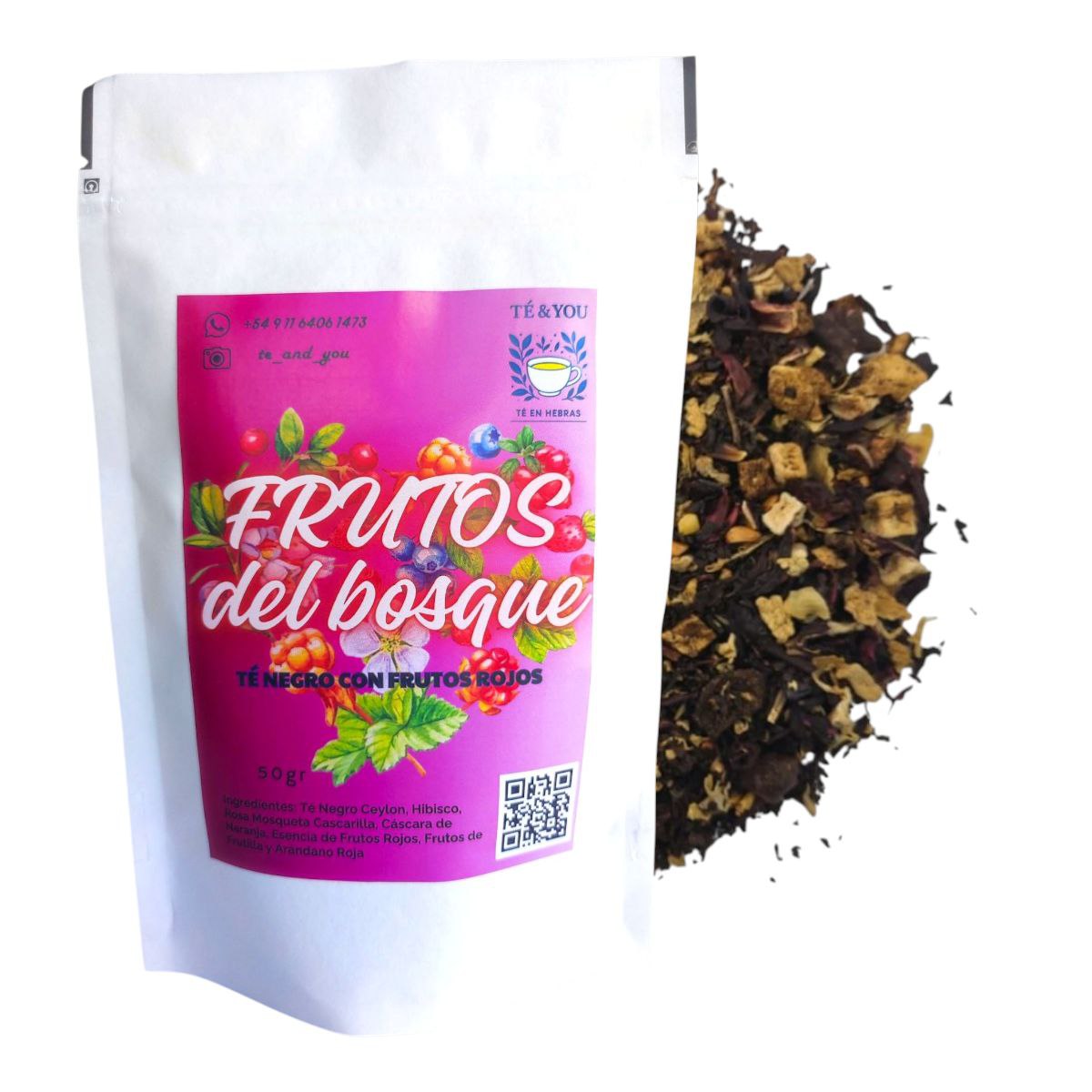 Черный чай FRUTOS DEL BOSQUE, 50gr, "TÉ & YOU"