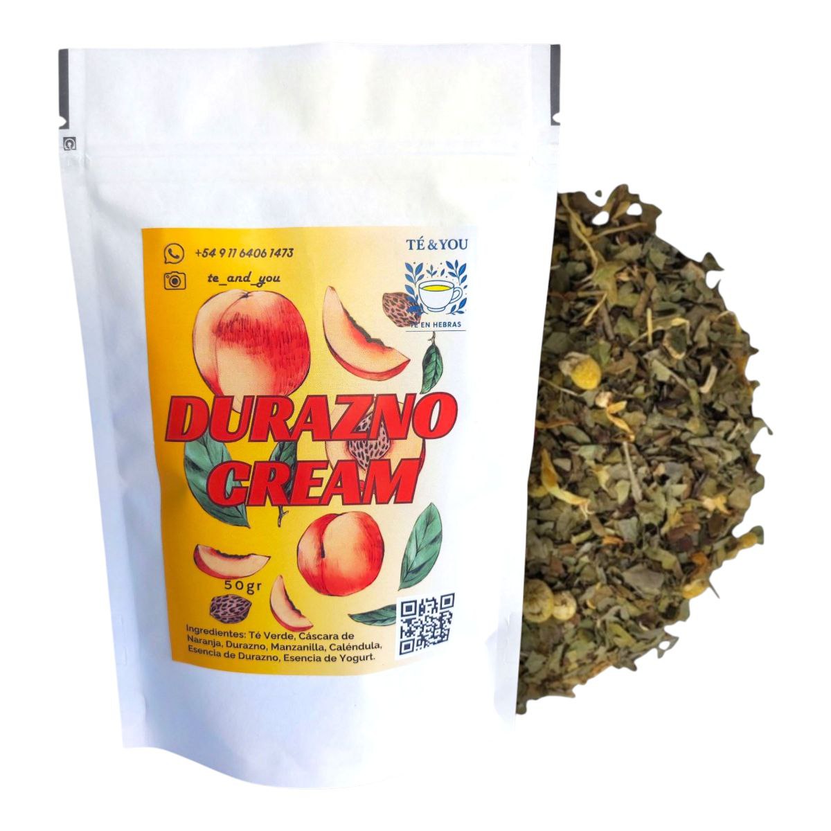 Зеленый чай DURAZNO CREAM, 50gr "TÉ & YOU"