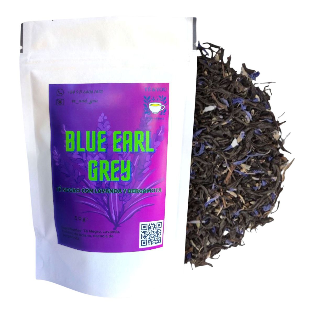 Черный чай BLUE EARL GREY, 50gr "TÉ & YOU "