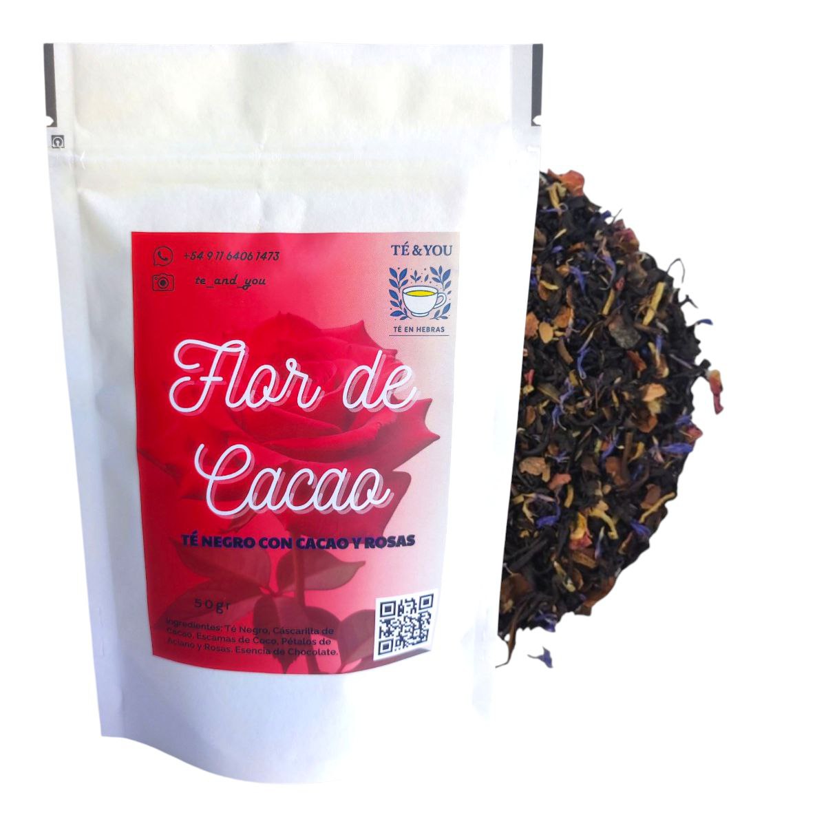 Черный чай FLOR DE CACAO, 50gr "TÉ & YOU"