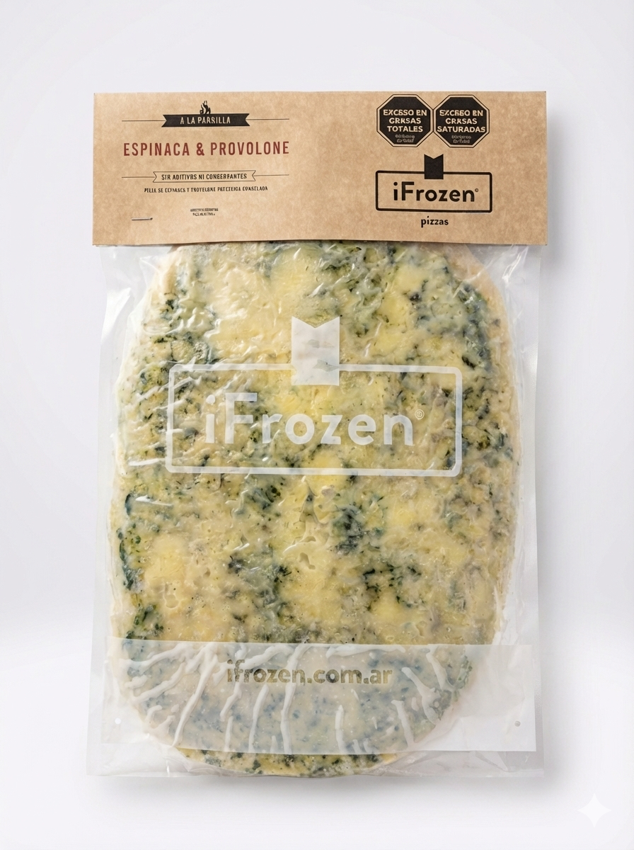Пицца со шпинатом и сыром Provolone iFrozen, 500г